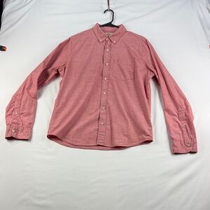 Hollister Y2K Cotton Button Down Shirt Red Heather Size L